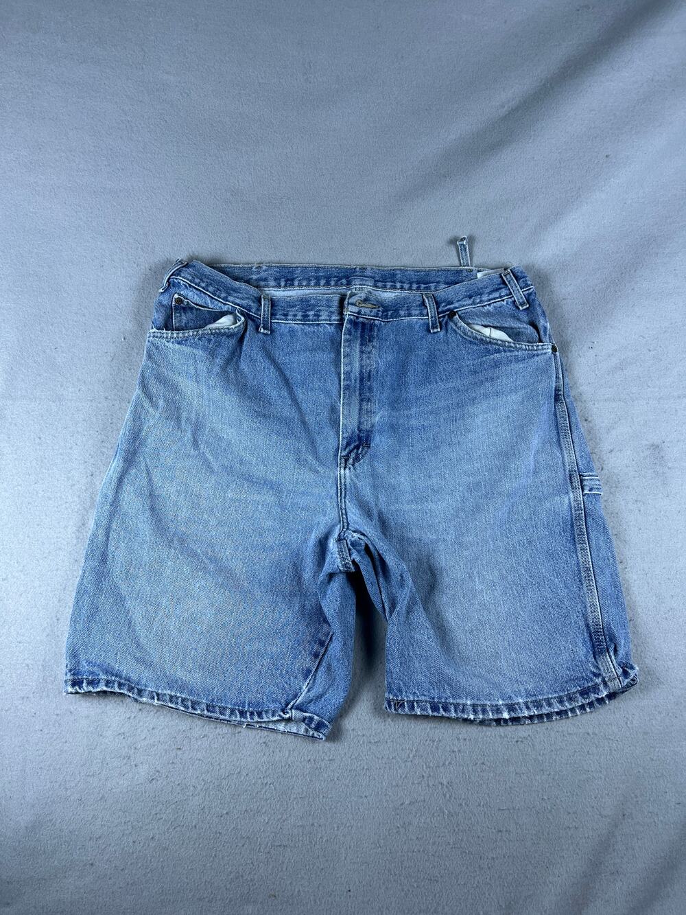 Dickies Carpenter Shorts Mens 38 Blue Denim Utility Workwear Skate Grunge Y2K